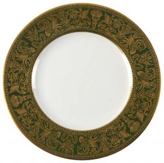 Wedgwood Florentine Green (Dark) No Floral Center Luncheon Plate, Fine China Din