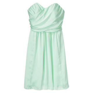 TEVOLIO Womens Plus Size Satin Strapless Dress   Cool Mint   18W