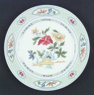 Chas Field Haviland Mandalay Dinner Plate, Fine China Dinnerware   Floral Rim &