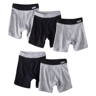 Fruit Of The Loom Boys 5 pack Boxer Briefs   Black/Gray S