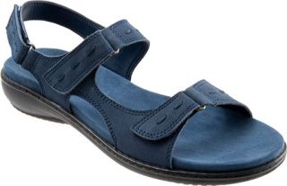 Womens Trotters Katie   Navy Denim Smooth Nubuck Leather Casual Shoes