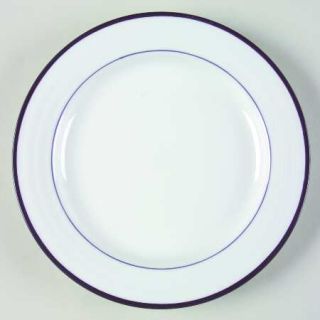 Spal Porcelanas Roulette Blue Salad Plate, Fine China Dinnerware   Blue Trim And
