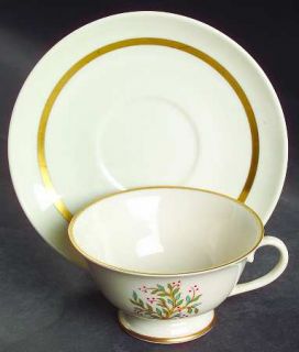 Franciscan Fremont (No Trim) Footed Cup & Saucer Set, Fine China Dinnerware   Le