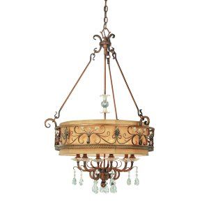 Troy Lighting TRY F1956SBZ Heirloom 6 Light Chandelier