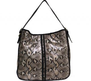 Womens J. Renee HO002   Silver/Black Fabric Hobo Handbags