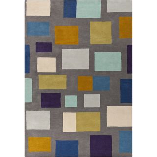 Hand tufted Broncos Multicolored Geometric Wool Rug (8 X 11)