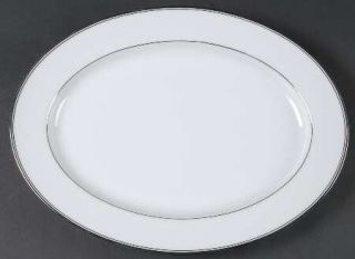 Noritake Regency 13 Oval Serving Platter, Fine China Dinnerware   Platinum Trim