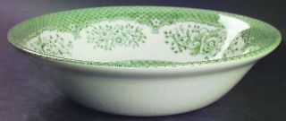Enoch Wood & Sons Kew Green 9 Round Vegetable Bowl, Fine China Dinnerware   Gre