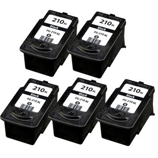 Canon Pg 210xl Black Remanufactured Inkjet Cartridge (pack Of 5) (BlackPrint yield 401 pages at 5 percent coverageNon refillableModel NL 5x Canon PG 210XL BlackWarning California residents only, please note per Proposition 65, this product may contain 