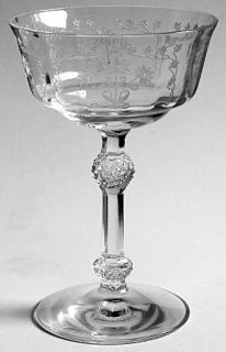 Fostoria Manor Clear Champagne/Tall Sherbet   Stem #6007,Etch #286,Clear