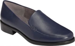 Womens Aerosoles Wish List   Dark Blue Leather Casual Shoes