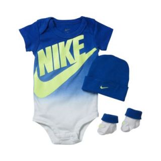 Nike Three Piece Graphic Newborn Girls Set   Blue