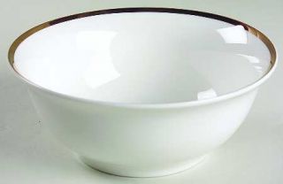 Gibson Designs Corbel Coupe Cereal Bowl, Fine China Dinnerware   Rim,Smooth,Gold