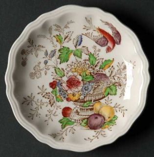 Royal Doulton Hampshire Coaster, Fine China Dinnerware   Flowers/Fruit In Urn,Bi