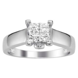 5/8 CT. T.W. Princess Cut Diamond Composite Set Ring in 14K White Gold (H I,