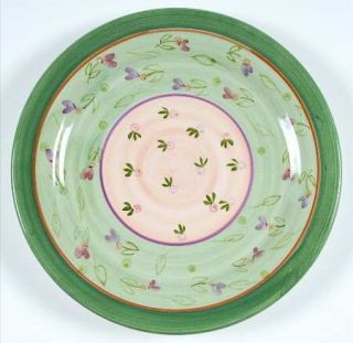 Home Trends Hts14 Salad Plate, Fine China Dinnerware   Leaf Vine On Blue Rim, Fl