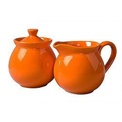 Waechtersbach Fun Factory Orange Creamer And Sugar Set (Orange Materials CeramicCapacity (each) 12 ouncesDimensions (each) 4 inches highCare instructions Dishwasher and microwave safeIncludes creamer and sugar dishes )