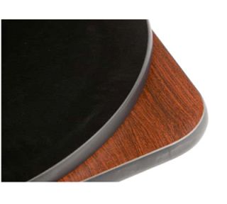 Oak Street Mfg 24x42 Rectangular Pedestal Table   Bar Height, Reversible Mahogany/Black Surface