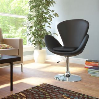 Corliving Abrosia Black Leatherette Petal Chair