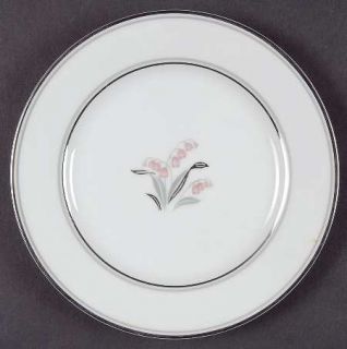 Noritake Crest Bread & Butter Plate, Fine China Dinnerware   Pink Flower With Gr