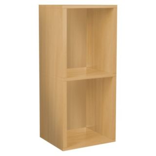 Way Basics Cube Plus Eco Friendly 2 Shelf Storage Unit, Cedar Wood Grain