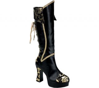 Womens Funtasma Exotica 2030   Black/Gold PU Boots