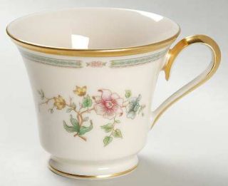 Lenox China Morning Blossom Footed Cup, Fine China Dinnerware   Pink,Blue&Yellow