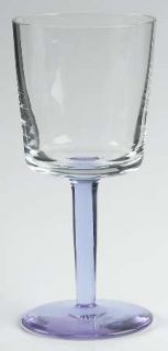 Block Crystal Watercolors Lilac (Twilight) Wine Glass   Lilac/Twilight/Clear Bow