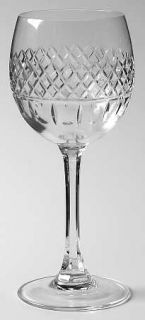 Unknown Crystal Unk3360 Water Goblet   Cut,Clear,XS,Dots,Horizontal,Verticals