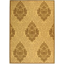 Indoor/ Outdoor St. Barts Natural/ Brown Rug (53 X 77) (IvoryPattern FloralMeasures 0.25 inch thickTip We recommend the use of a non skid pad to keep the rug in place on smooth surfaces.All rug sizes are approximate. Due to the difference of monitor col