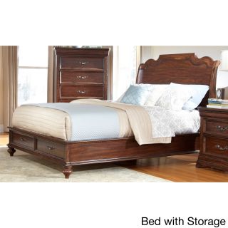 Senator Dark Brown Sleigh Bed With Optional Storage (Mango solids and veneersFinish Dark brownGently curved headboard with a uniquely shaped crownDecorative horizontal slat details on the headboardLow footboard and wide side rails add to the charm of thi