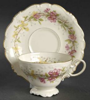 Rosenthal   Continental Caprice Footed Cup & Saucer Set, Fine China Dinnerware  
