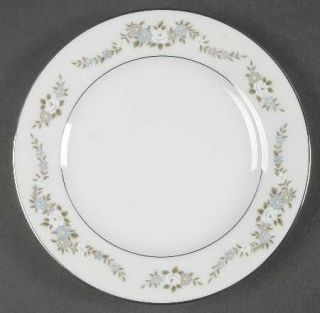 Noritake Leonore Bread & Butter Plate, Fine China Dinnerware   Blue,Gray,White F