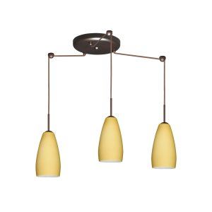 Besa Lighting BEL 3BC 1509VM BR Chrissy Pendant