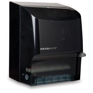 Wausau Paper Lever Paper Towel Dispenser   11 3/5 X15 2/3 X10 3/4   Black Translucent