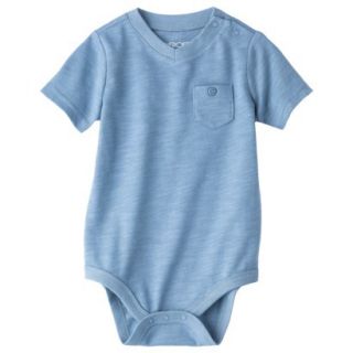 Cherokee Newborn Infant Boys Short Sleeve Bodysuit   Blue 0 3 M