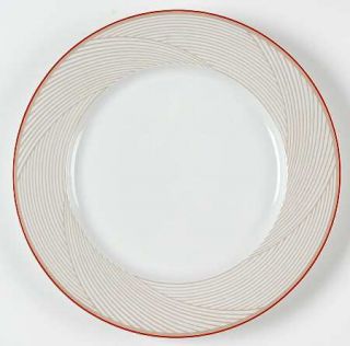 Dansk Twill Red 12 Chop Plate/Round Platter, Fine China Dinnerware   Tapestries