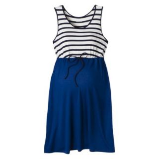 Merona Maternity Sleeveless Colorblock Dress   Waterloo Blue XXL