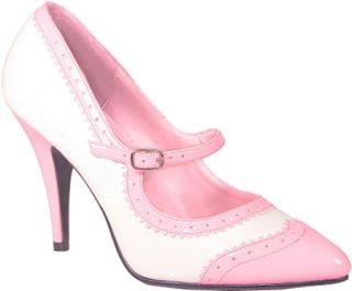 Womens Pleaser Vanity 442   Baby Pink/White Patent Casual Shoes