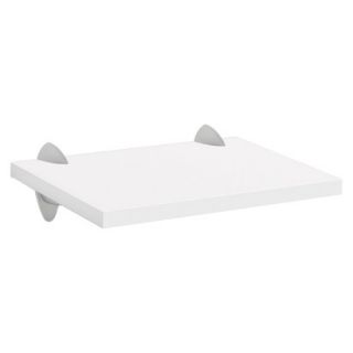 Wall Shelf White Sumo Shelf With Chrome Ara Supports   18W x 16D