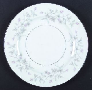 Citadel Sybil Dinner Plate, Fine China Dinnerware   Pink & Gray Flowers