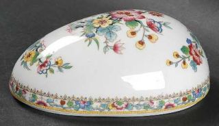 Coalport Ming Rose Large Egg Box, Lid Only, Fine China Dinnerware   Pink,Yellow