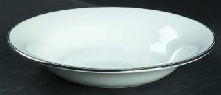 Wedgwood Doric (Platinum Trim) Coupe Soup Bowl, Fine China Dinnerware   White,Pl