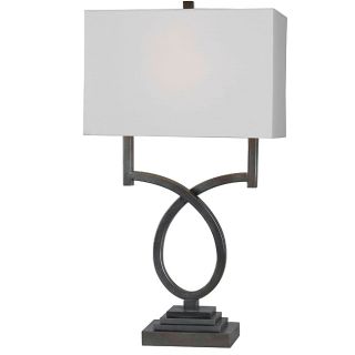 Hansen Weathered Steel Table Lamp