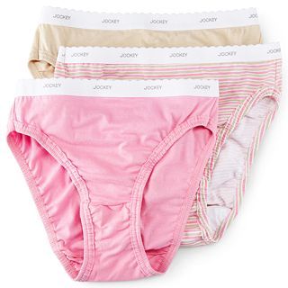 Jockey French Cut Panties 3 pk.   9457, Ivory/Pink