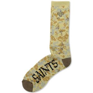 New Orleans Saints For Bare Feet Digi Desert Camo Crew Sock