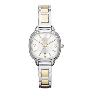Relic Womens Two Tone Square Watch