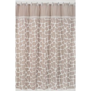Giraffe Neutral Shower Curtain (Beige/ whiteMaterials 100 percent cotton fabrics Dimensions 72 inches wide x 72 inches longCare instructions Machine washableShower hooks and liner not includedThe digital images we display have the most accurate color p