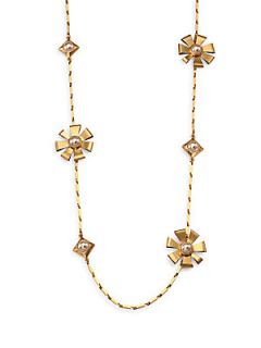 Marc by Marc Jacobs Long Flower Necklace   Gold