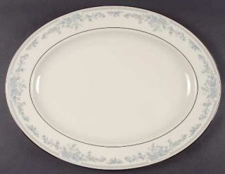 Lenox China Reverie (Platinum Trim) 16 Oval Serving Platter, Fine China Dinnerw